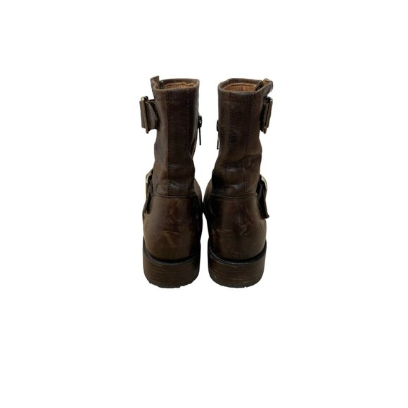 FRYE Vicky Engineer Moto Boots Brown Women’s Size 6 - Picture 6 of 11